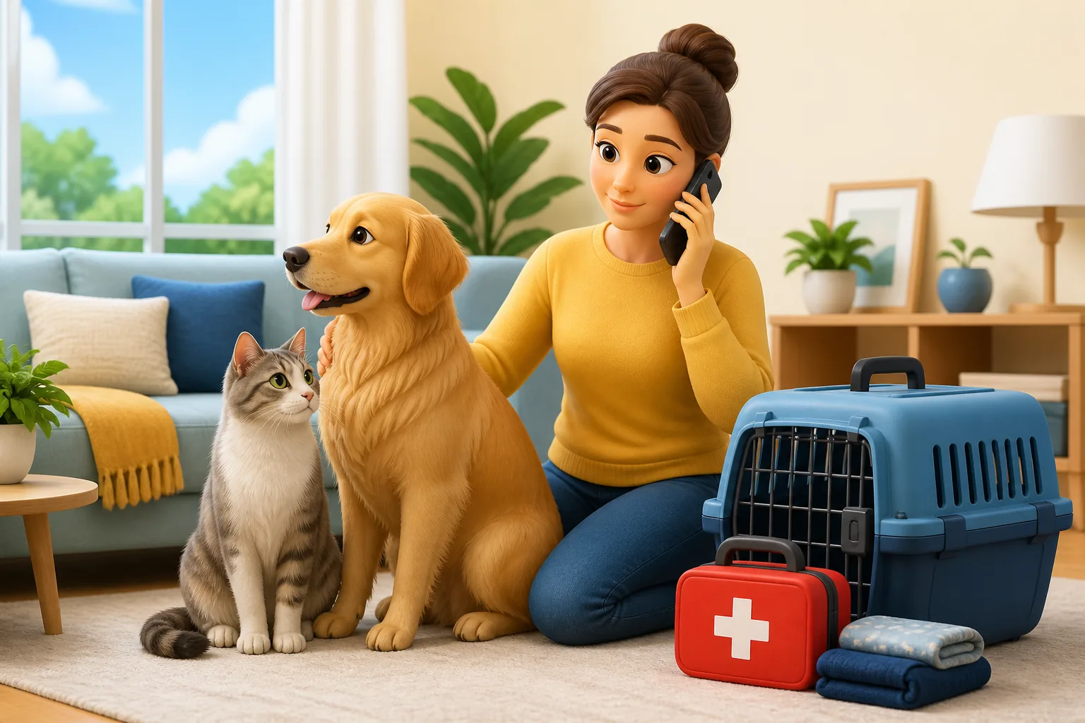 Ilustração sobre Primeiros socorros para pets: o que fazer até buscar atendimento