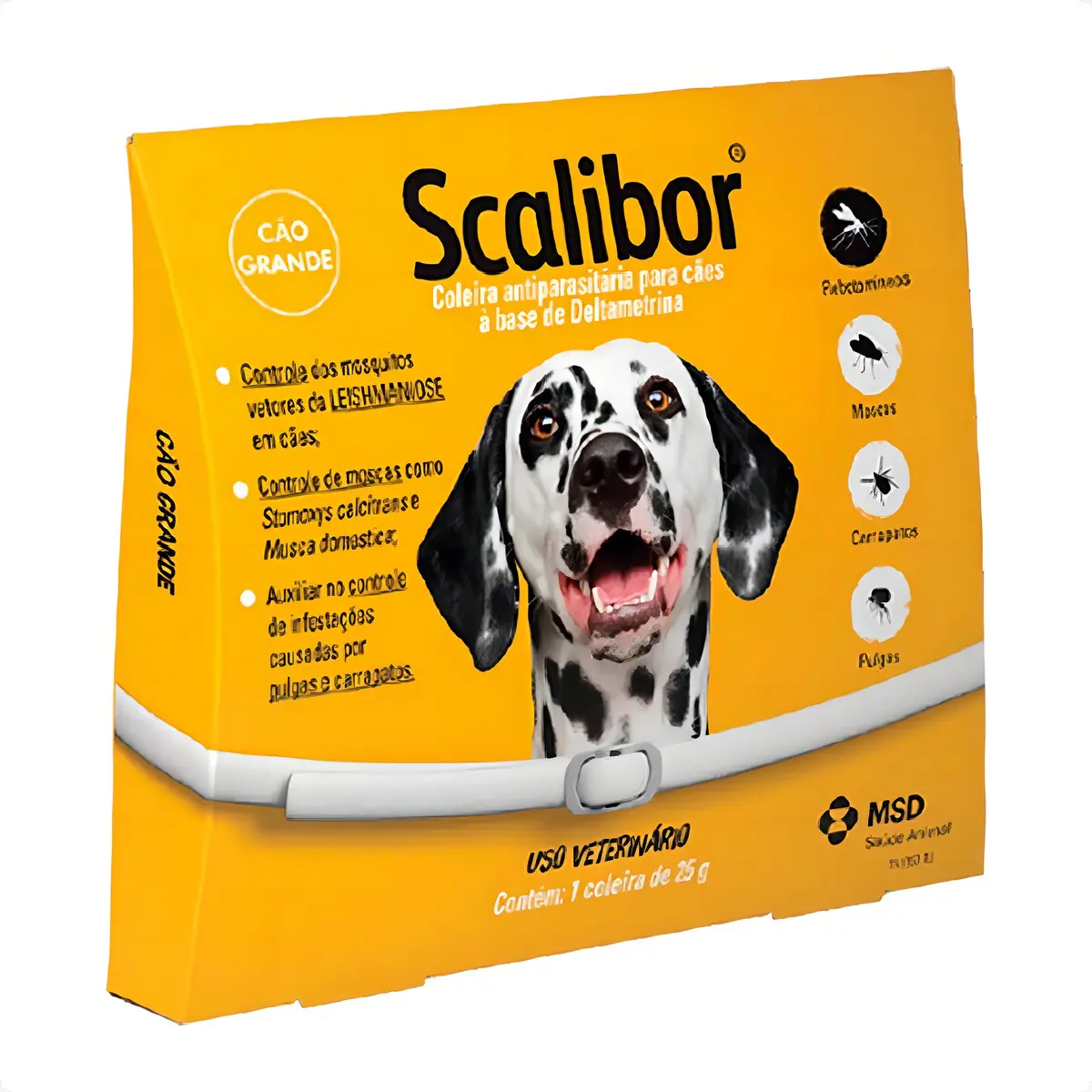 Coleira antiparasita Scalibor 65 cm para cães grandes