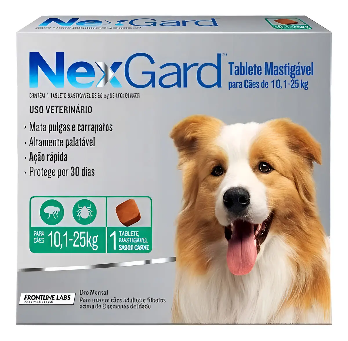 NexGard para cães de 10,1 a 25 kg — 1 comprimido