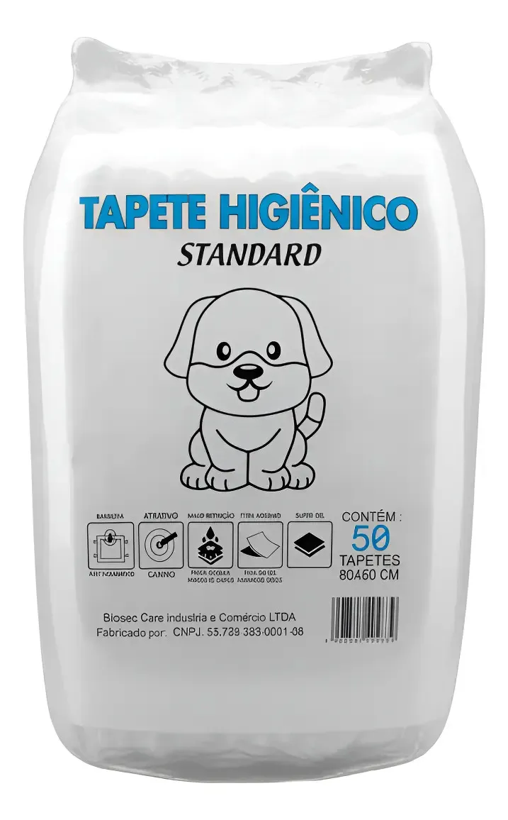Tapete higiênico Biosec 50 unidades 80 x 60 cm